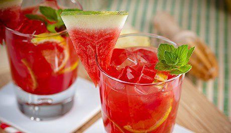 Grapefruit & Watermelon Mocktail Cooler
